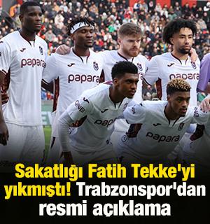 Sakatlığı Fatih Tekke'yi yıkmıştı! Trabzonspor'dan resmi a&ccedil;ıklama