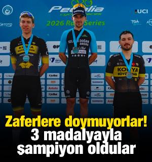 Zaferlere doymuyorlar! 3 madalyayla şampiyon oldular
