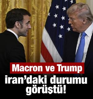 Macron ve Trump İran'daki son durumu g&ouml;r&uuml;şt&uuml;!