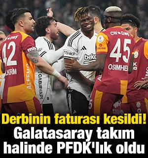 Derbinin faturası kesildi! Galatasaray takım halinde PFDK'lık oldu