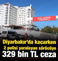 "Dur" ihtarına uymayıp ka&ccedil;arken 2 polisi yaralayan s&uuml;r&uuml;c&uuml;ye 329 bin TL ceza