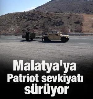 Malatya'ya Patriot sevkiyatı s&uuml;r&uuml;yor