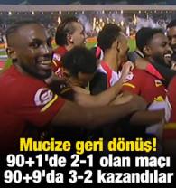Mucize geri d&ouml;n&uuml;ş! 90+1'de 2-1 olan ma&ccedil;ı 90+9'da 3-2 kazandılar