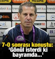 7-0 sonrası konuştu: 'G&ouml;n&uuml;l isterdi ki bayramda...'
