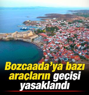 Bozcaada'ya bayramda bazı ara&ccedil;ların ge&ccedil;işi yasaklandı