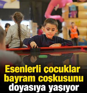 Esenlerli &ccedil;ocuklar bayram coşkusunu doyasıya yaşıyor