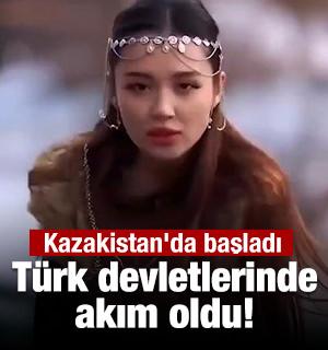 Kazakistan'da başladı, T&uuml;rk devletlerinde akım oldu! Sosyal medyayı salladı