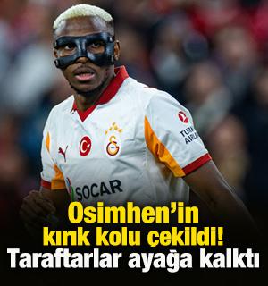 Y&uuml;rekler ağza geldi! Kırık kolunu &ccedil;ektiler: Taraftarlar ayağa kalktı