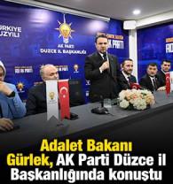 Adalet Bakanı G&uuml;rlek, AK Parti D&uuml;zce İl Başkanlığında konuştu
