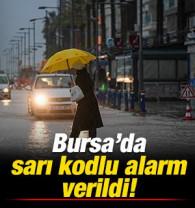 Bursa'da sarı kodlu alarm verildi