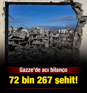 Gazze'de acı bilan&ccedil;o: 72 bin 267 şehit!