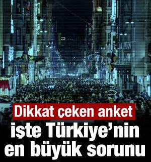 Dikkat &ccedil;eken anket: İşte T&uuml;rkiye'nin en b&uuml;y&uuml;k sorunu
