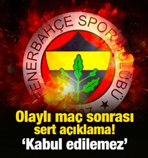 Fenerbah&ccedil;e'den olaylı Y&uuml;ksekova ma&ccedil;ı i&ccedil;in sert a&ccedil;ıklama!