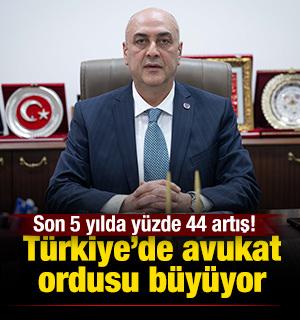 T&uuml;rkiye&rsquo;de avukat ordusu b&uuml;y&uuml;yor: Son 5 yılda y&uuml;zde 44 artış kaydedildi