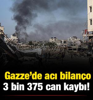  Gazze'de acı bilan&ccedil;o: 3 bin 375 can kaybı 