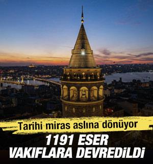 Tarihi miras aslına d&ouml;n&uuml;yor: 1191 eser vakıflara devredildi