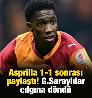Asprilla 1-1 sonrası paylaştı! G.Saraylılar &ccedil;ılgına d&ouml;nd&uuml;