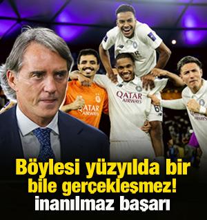 B&ouml;ylesi y&uuml;zyılda bir bile ger&ccedil;ekleşmez! Mancini'den inanılmaz başarı