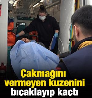 &Ccedil;akmağını vermeyen kuzenini bı&ccedil;aklayıp ka&ccedil;tı