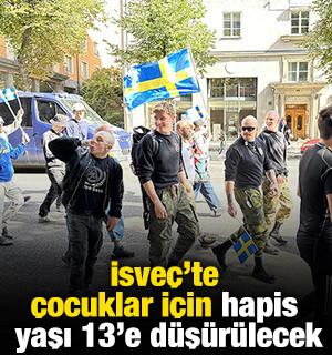 İsve&ccedil;'te &ccedil;ocuklar i&ccedil;in hapis yaşı 13'e d&uuml;ş&uuml;r&uuml;lecek