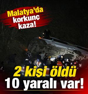 Malatya'da korkun&ccedil; kaza: 2 kişi &ouml;ld&uuml;, 10 yaralı