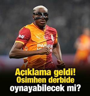 Victor Osimhen Fenerbah&ccedil;e derbisinde oynayabilecek mi? Okan Buruk a&ccedil;ıkladı