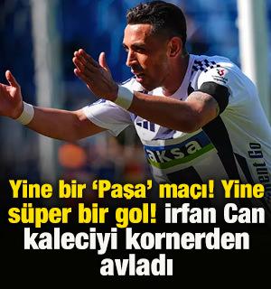 Yine bir Kasımpaşa ma&ccedil;ı! Yine s&uuml;per bir gol! İrfan Can Kahveci kaleciyi kornerden avladı