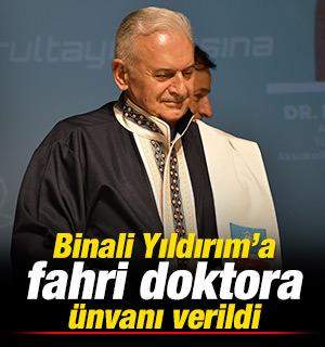 Binali Yıldırım'a fahri doktora &uuml;nvanı verildi