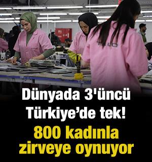 D&uuml;nyada 3'&uuml;nc&uuml; T&uuml;rkiye&rsquo;de tek! 800 kadınla zirveye oynuyor