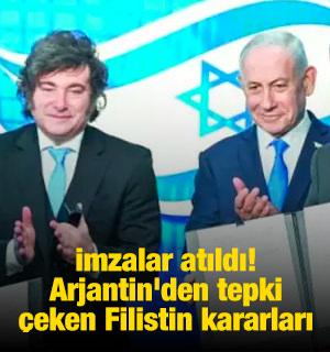 İmzalar atıldı! Arjantin'den tepki &ccedil;eken Filistin kararları