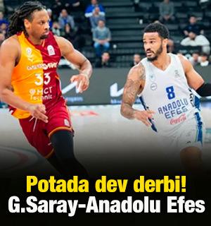 Potada hafta derbiyle kapanıyor! Galatasaray MCT Technic evinde Anadolu Efes'e karşı