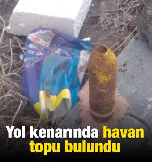 Sivas'ta yol kenarında havan topu bulundu