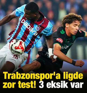 Trabzonspor'a ligde zor test! 3 eksik var