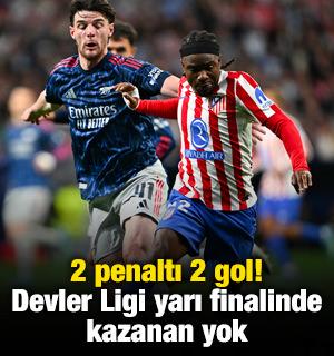 2 penaltı 2 gol! Devler Ligi yarı finalinde kazanan yok