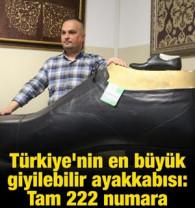 Bolu'da T&uuml;rkiye'nin en b&uuml;y&uuml;k giyilebilir ayakkabısı &uuml;retildi: Tam 222 numara