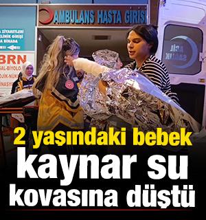 Bursa'da korkun&ccedil; hadise: 2 yaşındaki Alparslan kaynar su kovasına d&uuml;şt&uuml;