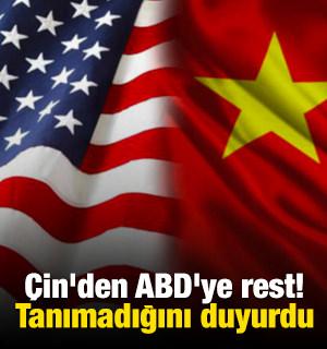 &Ccedil;in'den ABD'ye rest! Tanımadığını duyurdu