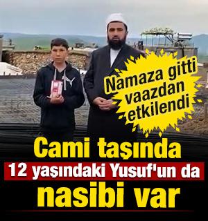 Diyarbakır'da vaazdan etkilendi: Cami taşında 12 yaşındaki Yusuf'un da nasibi var