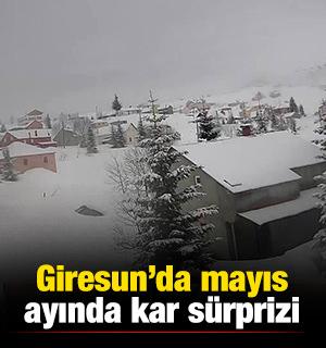 Giresun'da mayıs ayında kar s&uuml;rprizi