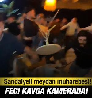  İzmir'de eğlence mekanında sandalyelerin havada u&ccedil;uştu!