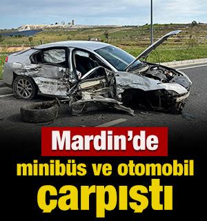 Mardin&rsquo;de minib&uuml;s ve otomobil &ccedil;arpıştı: Yaralılar var