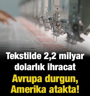 Tekstilde 2,2 milyar dolarlık ihracat: Avrupa durgun, Amerika atakta!