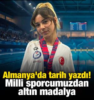Almanya'da tarih yazdı! Milli sporcumuzdan altın madalya