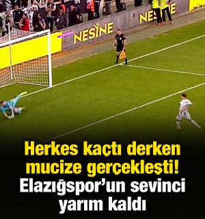 Herkes ka&ccedil;tı derken mucize ger&ccedil;ekleşti! Elazığspor'un sevincini yarım bırakan an