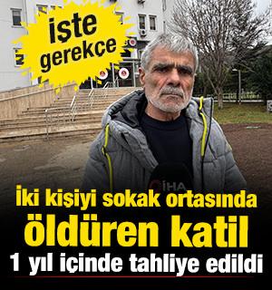 Kocaeli'de 2 kişiyi sokak ortasında &ouml;ld&uuml;ren katil tahliye edildi