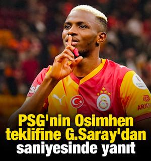 PSG'nin Osimhen teklifine Galatasaray'dan saniyesinde yanıt