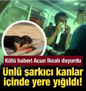 &Uuml;nl&uuml; şarkıcı kanlar i&ccedil;inde yere yığıldı!