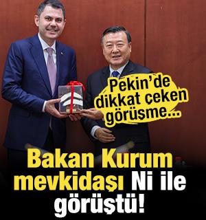 Bakan Kurum, Pekin'de Konut ve Kentsel-Kırsal Kalkınma Bakanı Ni ile g&ouml;r&uuml;şt&uuml;