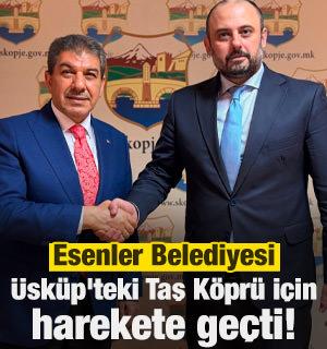 Esenler Belediyesi, &Uuml;sk&uuml;p'teki Taş K&ouml;pr&uuml;'y&uuml; aydınlatacak