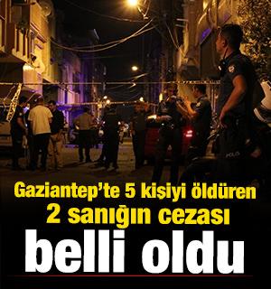Gaziantep'te ara&ccedil; parkı tartışmasında 5 kişiyi &ouml;ld&uuml;ren 2 sanığın cezası belli oldu